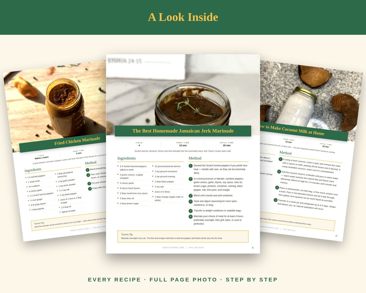 A look inside Jerk Tavern Pantry Essentials - full page recipe photos and step by step method