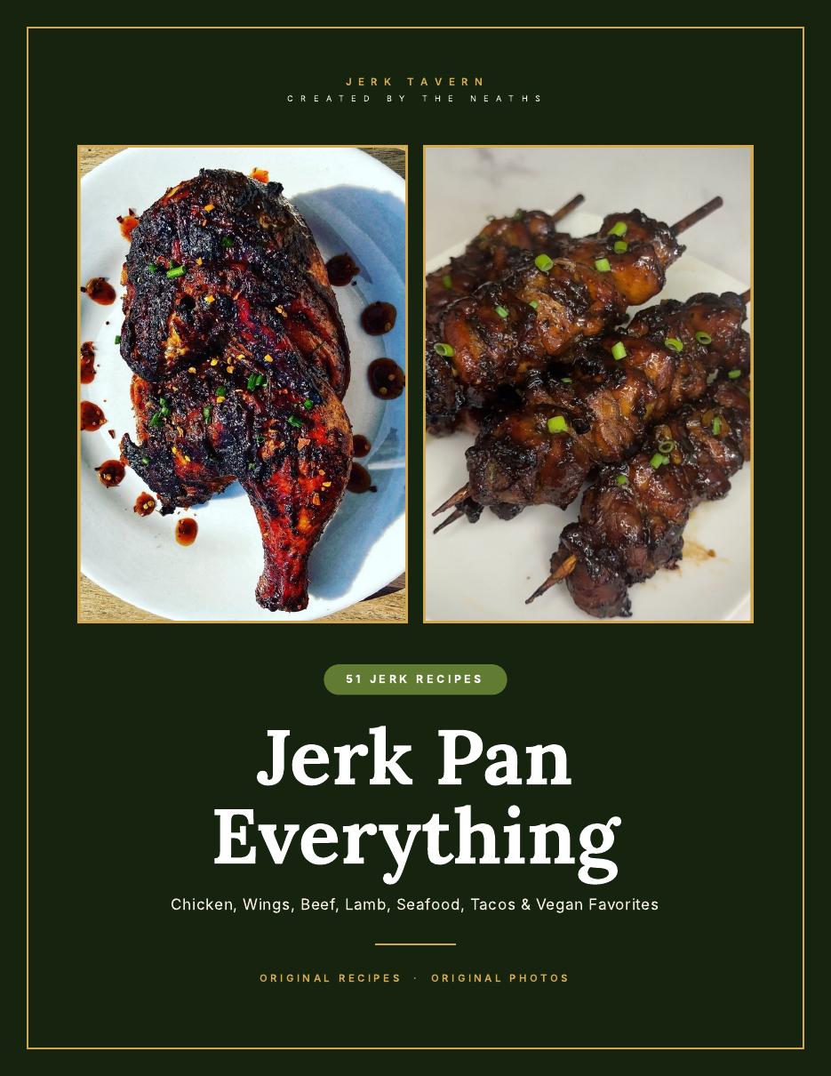 Jerk Pan Everything ebook cover, 51 jerk recipes