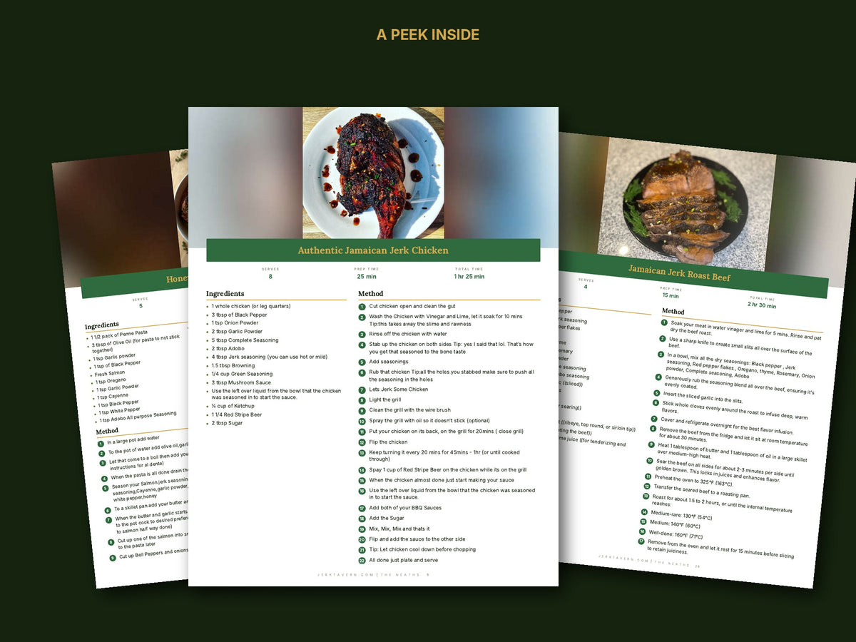A peek inside the Jerk Pan Everything ebook
