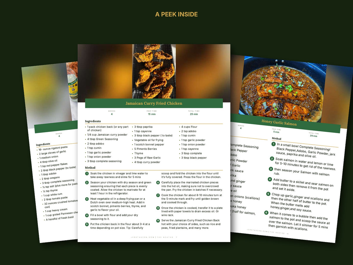 A peek inside the 30 Minute Jamaican Meals ebook