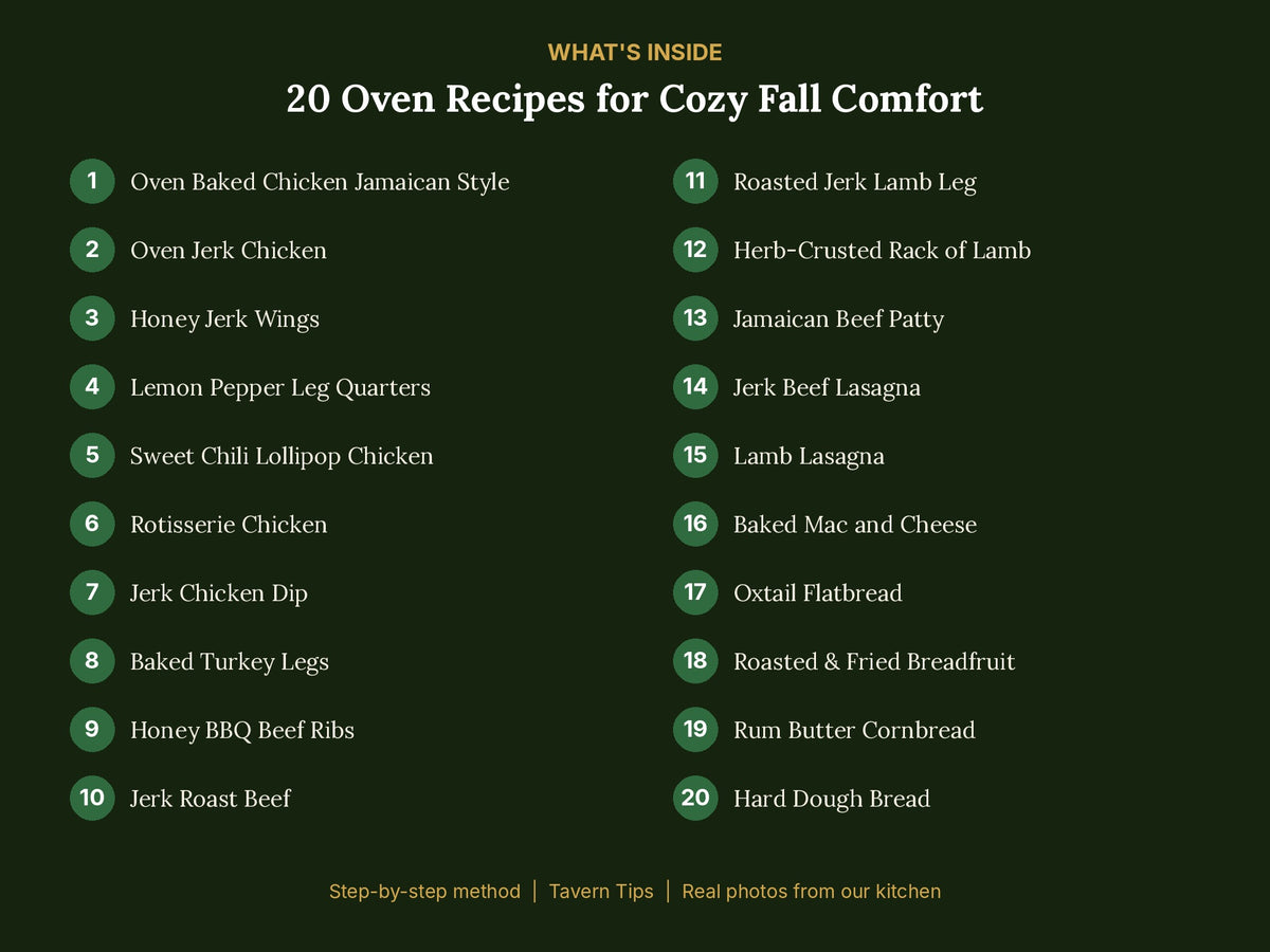What's inside: 20 oven recipes