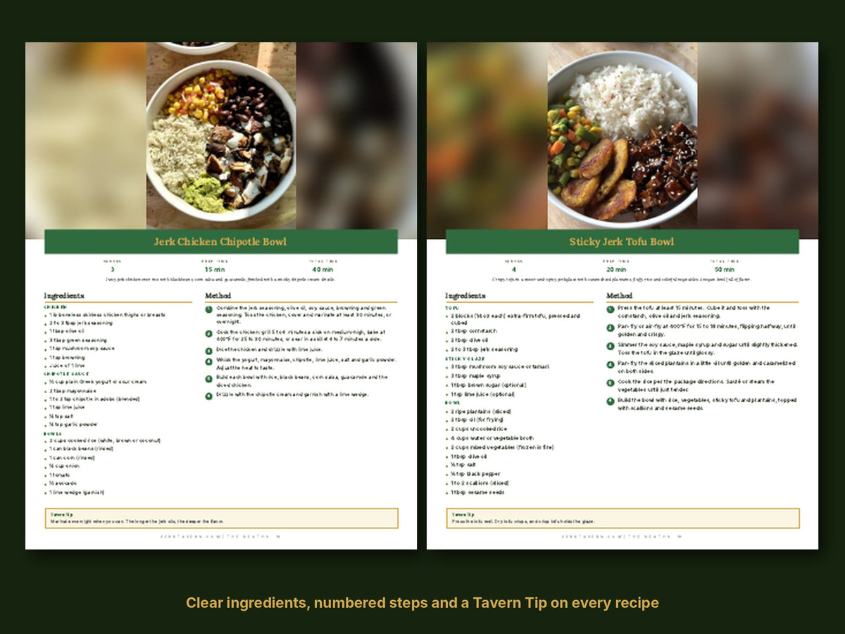 Recipe pages