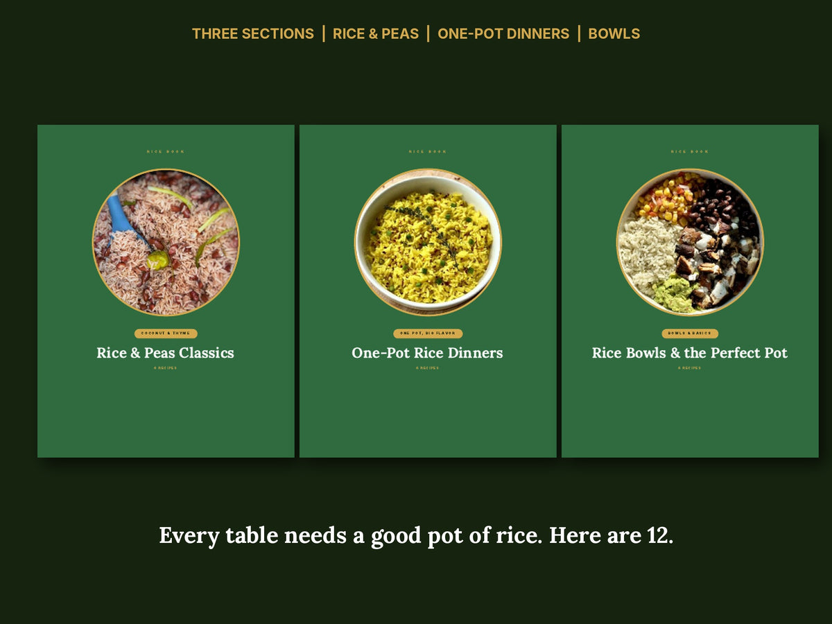Three sections of rice recipes